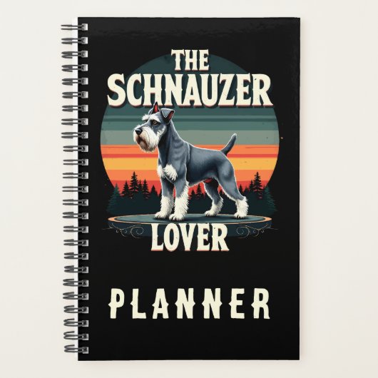 L'Amant de Schnauzer - Conception rétro de chien (Devant)