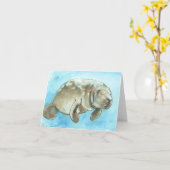 "Lamantin de dérive", une carte de voeux de (Fleur jaune)