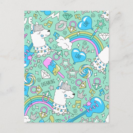 lamapatroon 2 briefkaart (Voorkant)