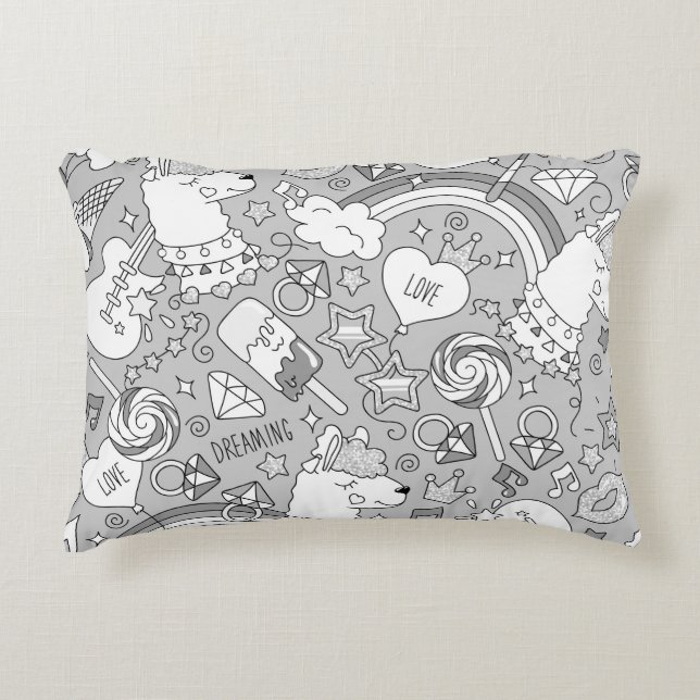 lamapatroon 4 accent kussen (Voorkant)