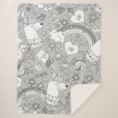 lamapatroon 4 sherpa deken (Voorkant)