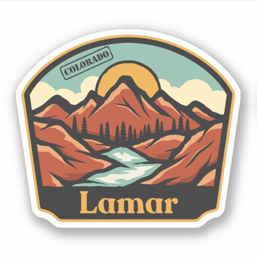 Lamar, Colorado Sticker (Voorkant)