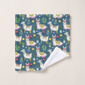 Lamas dans le motif de lunettes de soleil (Gant de toilette)
