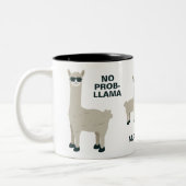 Lamas frais tasses faites sur commande de nom et (Gauche)
