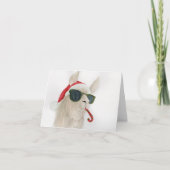 Lamas in tinten: december Wenskaarten 4 "x5.6" Feestdagen Kaart (Voorkant)
