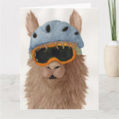 Lamas in tinten: januari Wenskaart 8,5 "x11" Bedankkaart (Voorkant)