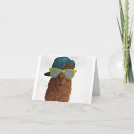 Lamas in tinten: juni Wenskaart 4 "x5.6" Feestdagen Kaart