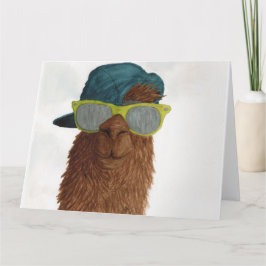 Lamas in tinten: juni Wenskaart 8,5 "x11" Bedankkaart