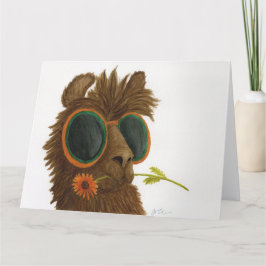 Lamas in tinten: mei Wenskaart 8,5 "x11" Bedankkaart