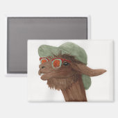 Lamas in tinten: November Magnet 3.5 "x2.5" Magneet (Voorkant / Achterkant)