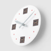 Lamas Whimsical Acrylique Horloge murale (Angle)