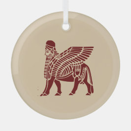 Lamassu Kerstbubbel Glas Ornament
