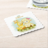 Lamb and Duck Coaster Kartonnen Onderzetters (Gebogen)