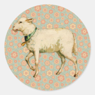  Lamb Art Ronde Sticker
