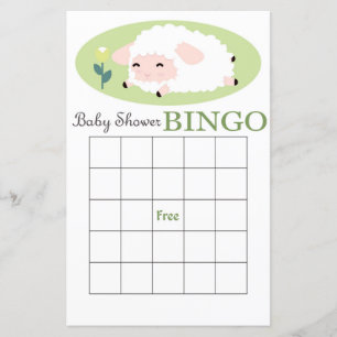 lamb baby shower bingo