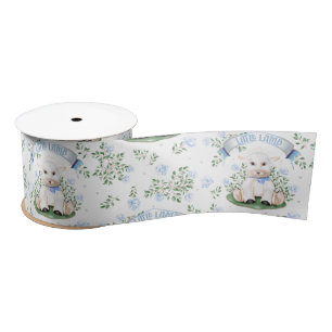 Lamb Blue Floral Baby shower Lint