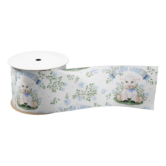 Lamb Blue Floral Baby shower Lint (Spoel)