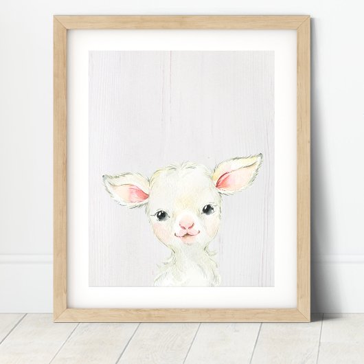 Lamb Boerderij Nursery Art afdrukken Poster