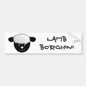 Lamb Borghini grappig Sheep Pun Bumpersticker (Voorkant)
