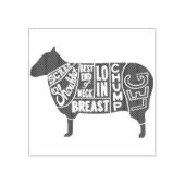 Lamb Butcher Grafiek Rubberstempel (Afrduk)