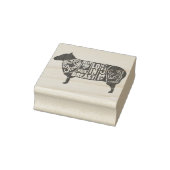 Lamb Butcher Grafiek Rubberstempel (Stempel)