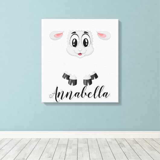 Lamb Canvas Afdruk (Insitu (Houten vloer))