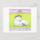 Lamb Crown of Thorns Carte postale Inspirative (Devant)