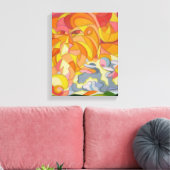 Lamb en Leeuw canvas Print. (Insitu (Woonkamer))