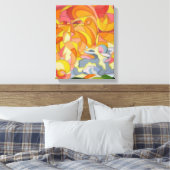 Lamb en Leeuw canvas Print. Afdruk (Insitu (Slaapkamer))