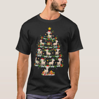Lamb Lover Xmas lamplamp kerstboom T-shirt