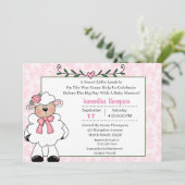 Lamb rose bébé douche Invitations (Debout devant)