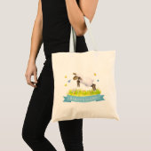 Lamb sauter le ressort whimsy art sac livre de nom (Devant (produit))