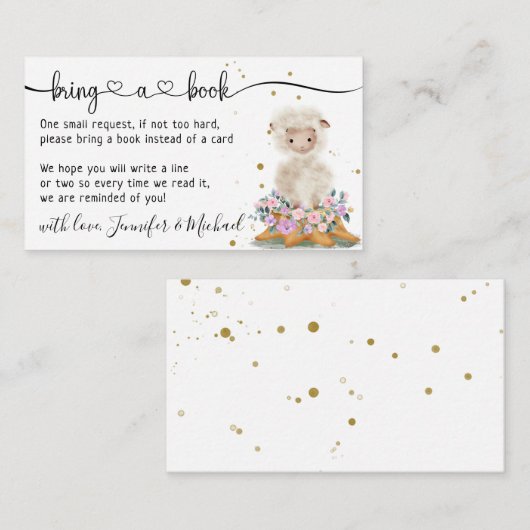 Lamb Sheep brengt een boek mee Informatiekaartje (Voorkant / Achterkant)