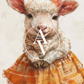 Lamb Sinaasappels rok schilderij Schattigee Schaap Poster