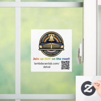 Lambda DelVal Window Cling 5x5 Raamsticker