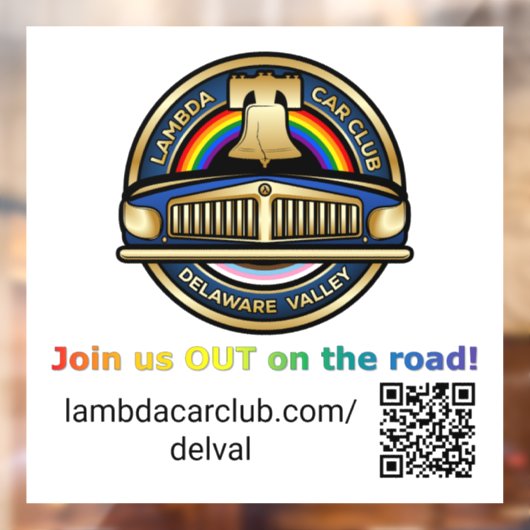 Lambda DelVal Window Cling 5x5 Raamsticker (Vel 2)