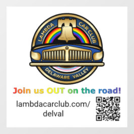 Lambda DelVal Window Cling 5x5 Raamsticker