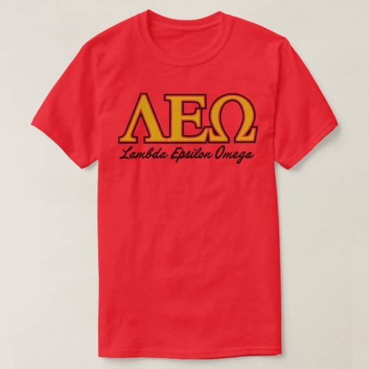 Lambda Epsilon Omega 1 T-shirt (Design voorkant)