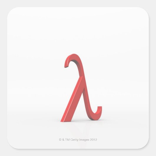 Lambda Vierkante Sticker (Voorkant)