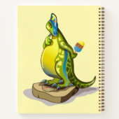 Lambeosaurus staand op een weegschaal. notitieboek (Achterkant)