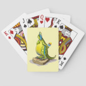 Lambeosaurus staand op een weegschaal. pokerkaarten (Achterkant)