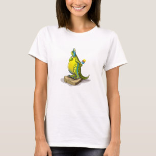 Lambeosaurus staand op een weegschaal. t-shirt