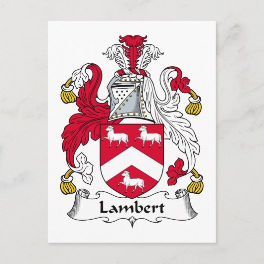 Lambert Family Crest Briefkaart (Voorkant)