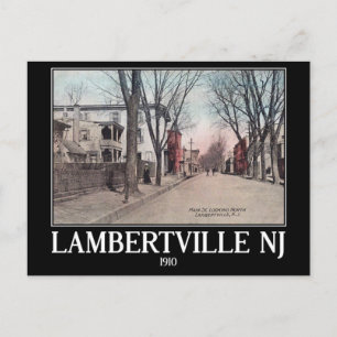Lambertville NJ, Main Street, 1910,  Briefkaart