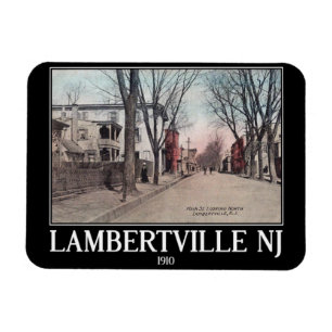 Lambertville NJ, Main Street, 1910,  Style Magneet