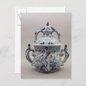 Lambeth Delftware posetpot, blauw en wit Briefkaart (Voorkant / Achterkant)