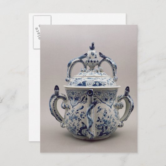 Lambeth Delftware posetpot, blauw en wit Briefkaart (Voorkant / Achterkant)