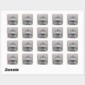 Lambeth Delftware posetpot, blauw en wit Vierkante Sticker (Vel)