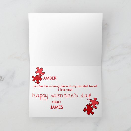 L'Ambiance Parfaite | Carte Saint Valentin (Intérieur)
