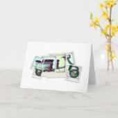 lambretta fotomontage kaart (Gele Bloem)